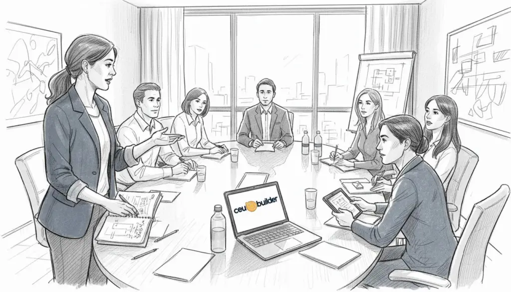 Hospitality team in CEU education meeting